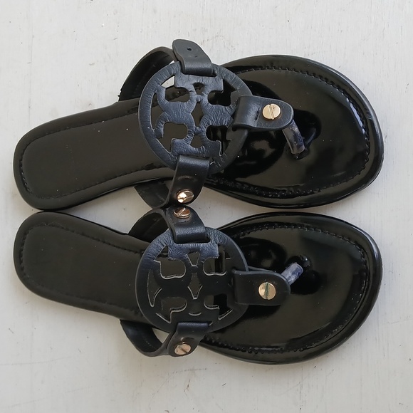 Tory Burch Miller Sandal Black Size 9.5 - Picture 1 of 9